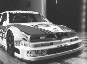 The 1995 Abarth SE062 DTM evolution at the Fiat Orbassano wind tunnel.